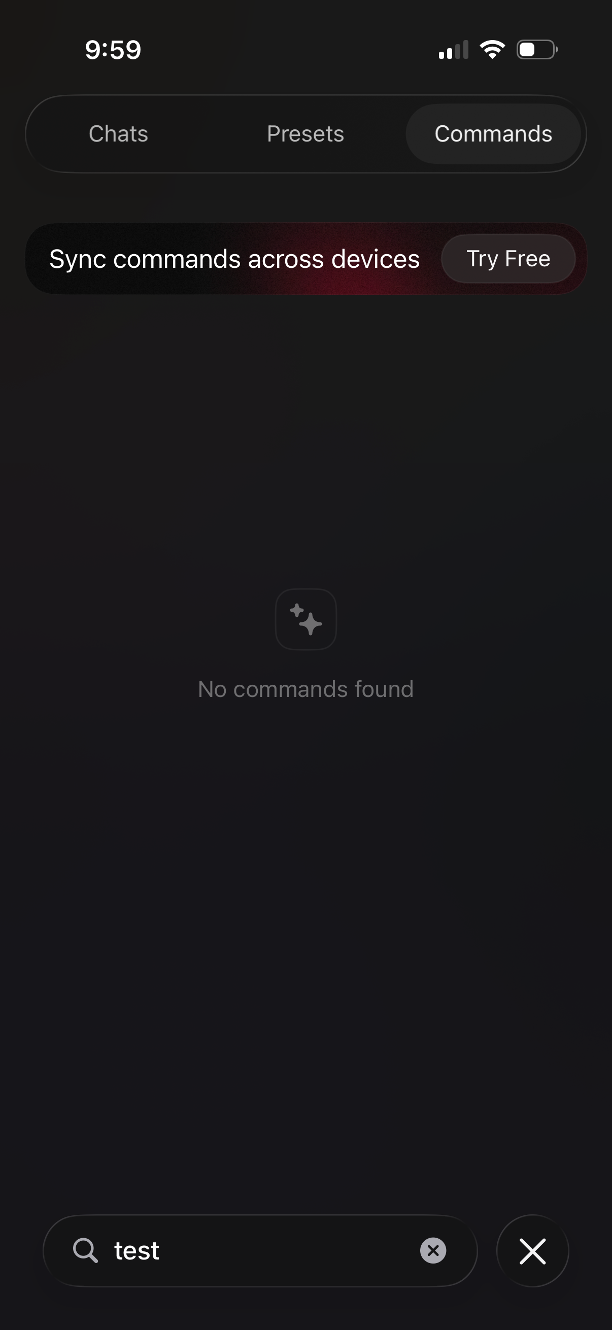 raycast empty-state screenshot